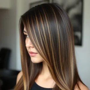 Straight and Sleek with Golden Touch